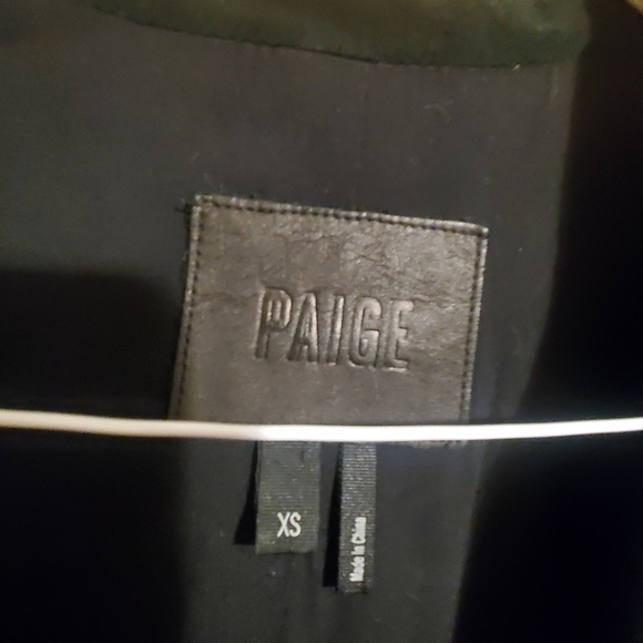 PAIGE DARLENE FRINGED SUEDE LEATHER. CROPPED. BLACK. OPEN  XS - Picture 6 of 13